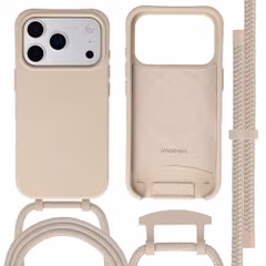 imoshion Coque arrière Color avec cordon amovible et MagSafe Apple iPhone 17 Pro - Nude