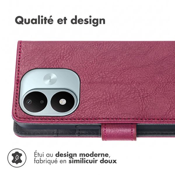 imoshion Étui de télephone portefeuille de luxe Xiaomi Redmi Note 17 (5G) - Bordeaux