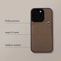 Selencia Coque Riva avec porte-cartes Apple iPhone 15 Pro - Mocha Brown
