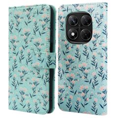 imoshion Étui de télephone portefeuille Design Xiaomi Redmi Note 14 Pro Plus (5G) - Blue Flowers