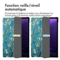 imoshion Coque tablette Design Trifold Samsung Galaxy Tab S9 11.0 pouces / S10 Lite / S10 FE / S9 FE 10.9 pouces - Green Plant