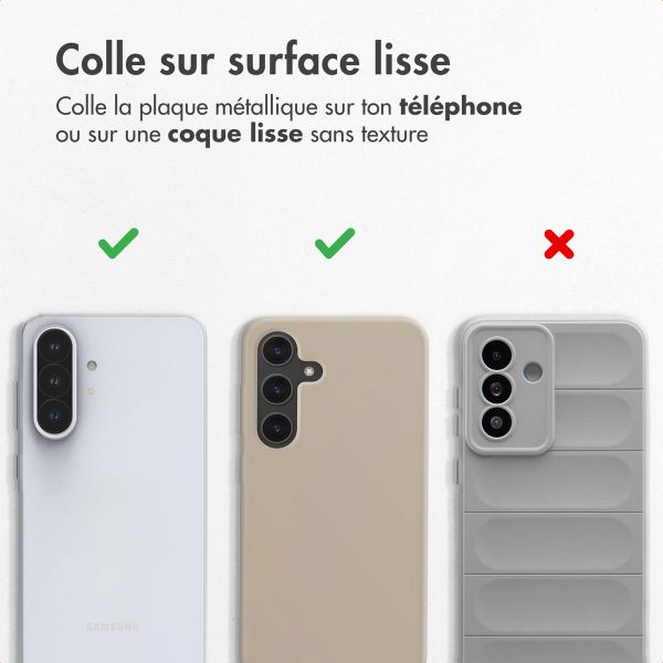 imoshion Lot de 2 plaques métalliques pour support magnétique - Gris