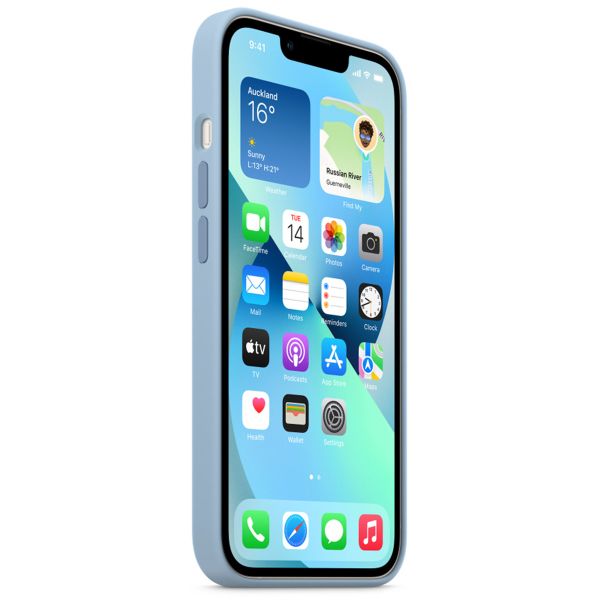 Apple Coque en silicone MagSafe Apple iPhone 13 - Blue Fog