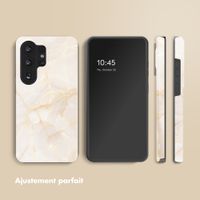 Selencia Coque arrière Vivid Samsung Galaxy S26 Ultra - Golden Beige Marble