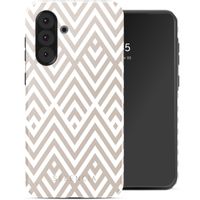 Selencia Coque arrière Vivid Samsung Galaxy A36 / A56 - Beige Zigzag