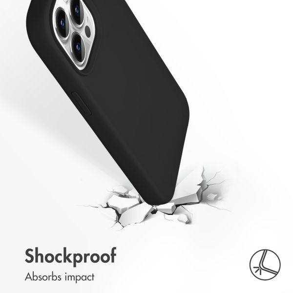 Accezz Coque Liquid Silicone Apple iPhone 13 Pro - Noir