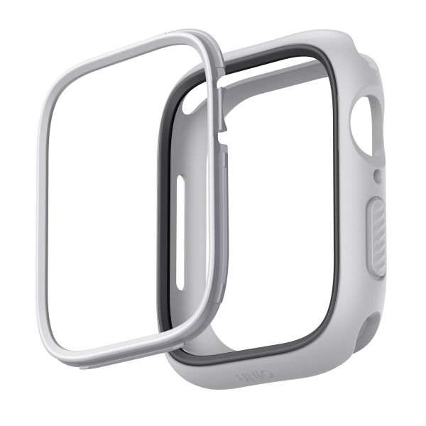 Uniq Coque Moduo avec lunette Apple Watch - 44 / 45 mm - Chalk / Stone Grey