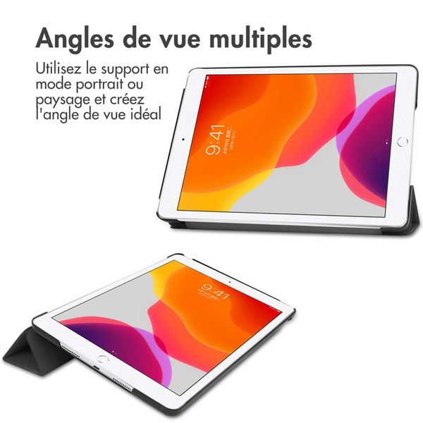 imoshion Coque tablette Trifold Apple iPad 9 (2021) 10.2 pouces / iPad 8 (2020) 10.2 pouces / iPad 7 (2019) 10.2 pouces - Noir