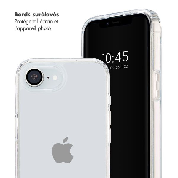 Selencia Coque arrière avec crochets amovibles Apple iPhone 17e / 16e - Transparent