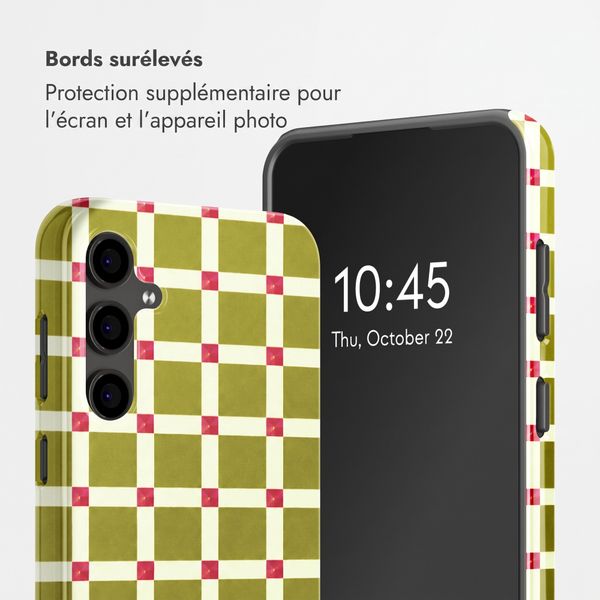 Selencia Coque arrière Vivid Samsung Galaxy S24 FE - Check This Olive