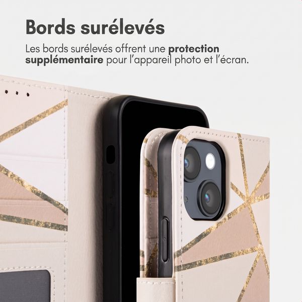 imoshion Étui de télephone portefeuille Design Apple iPhone 14 - Beige Graphic