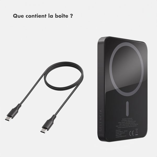Selencia Powerbank Vivid 5 000 mAh - MagSafe et Qi - Black / Check This Olive