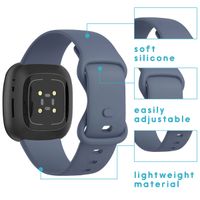 imoshion Bracelet sport en silicone Fitbit Versa 4 / 3 / Sense (2) - Bleu foncé