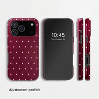 Selencia Coque arrière Vivid avec MagSafe Apple iPhone 17 Pro Max - Happy Dots Burgundy