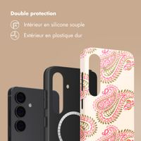 Selencia Coque arrière Vivid avec MagSafe Samsung Galaxy S24 - Paisley Blush
