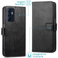 imoshion Étui de télephone portefeuille de luxe Oppo Reno 6 5G - Noir