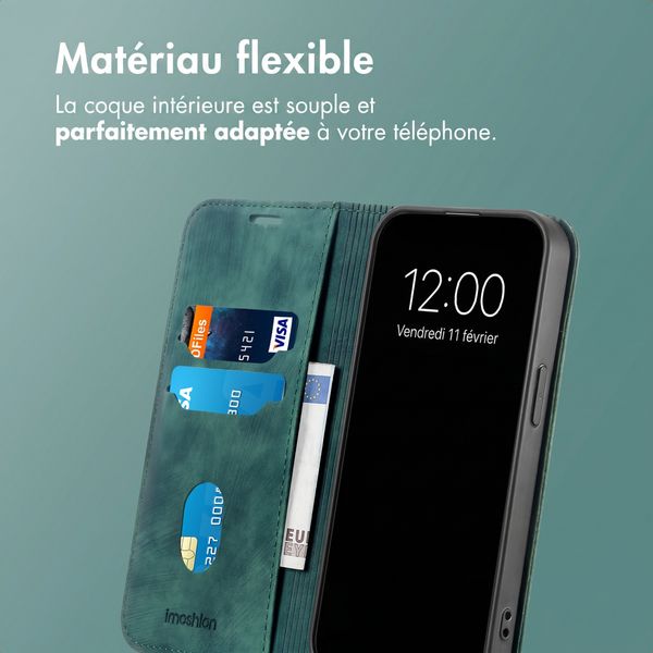 imoshion Étui de téléphone portefeuille Slim Motorola Moto G77 - Vert