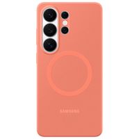 Samsung Coque arrière magnétique en silicone Samsung Galaxy S26 Ultra - Coral Red