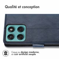 imoshion Étui de télephone portefeuille de luxe Motorola Edge 60 Fusion - Bleu foncé
