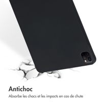 Accezz Coque Liquid Silicone avec porte-stylet Apple iPad Pro 12.9 (2022) / Pro 12.9 (2021) / Pro 12.9 (2020) - Noir