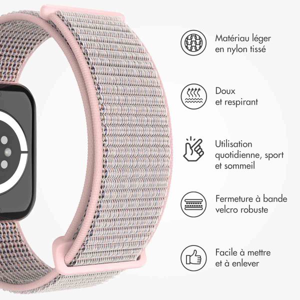 imoshion Bracelet en nylon Apple Watch | 38/40/41/42 mm - Sand Pink