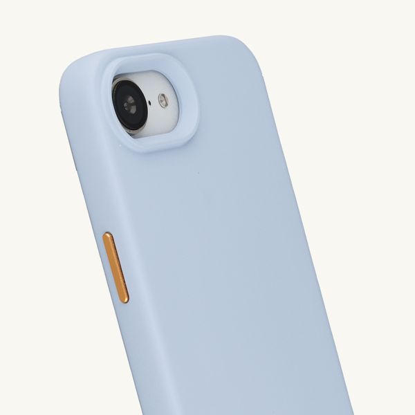 Selencia Coque arrière Rivièra avec MagSafe avec crochets amovibles Apple iPhone 17e / 16e - Powder Blue