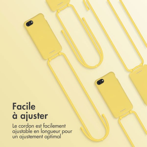 imoshion Coque de couleur avec cordon amovible Apple iPhone SE (2022 / 2020) / 8 / 7 - Jaune