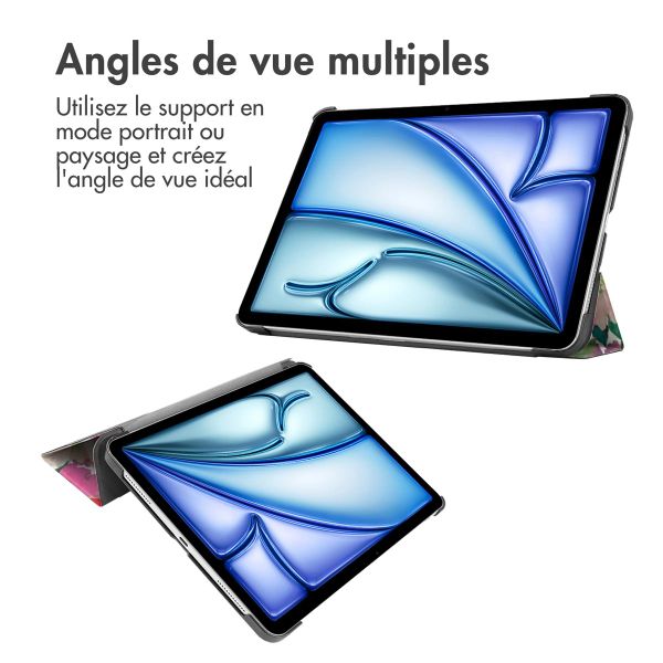 imoshion Coque tablette Design Trifold Apple iPad Air 13 pouces (2026) M4 / (2025) M3 / (2024) M2 - Floral Water Color