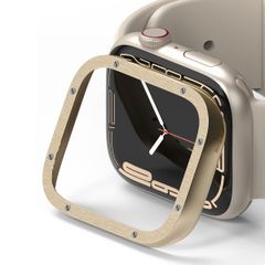 Ringke Style de lunette Apple Watch 7 / 8 / 9 - 41 mm - Hairline Bolts Gold