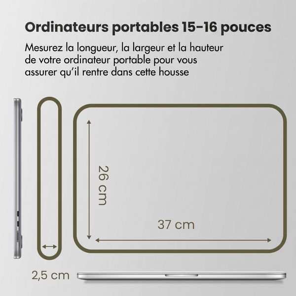 Accezz Pochette ordinateur 15-16 pouces - Bleu
