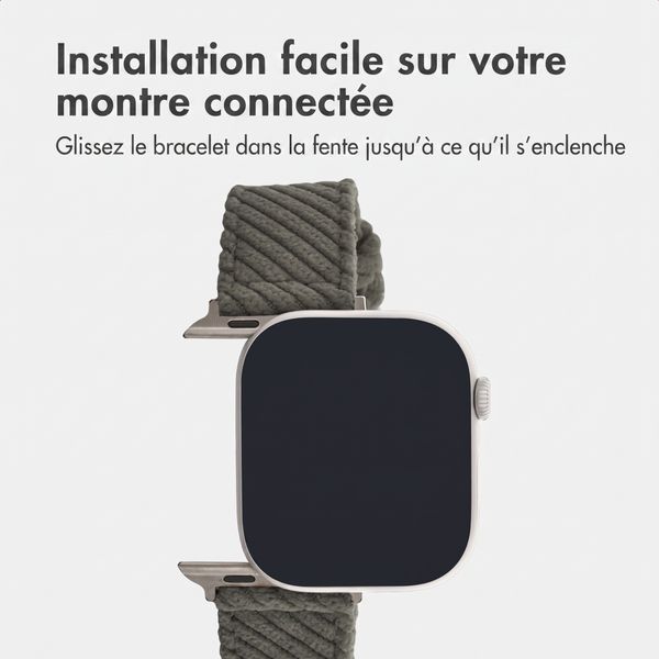 imoshion Bracelet en velours côtelé Apple Watch | 44/45/46/49 mm - Vert