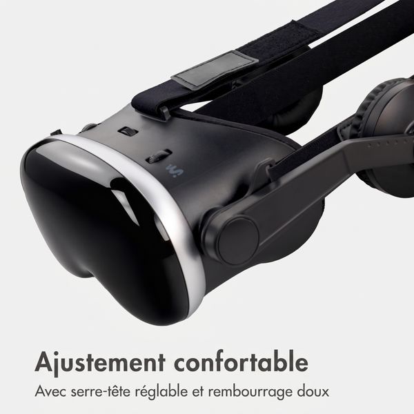 imoshion Lunettes de réalité virtuelle avec casque Bluetooth - Noir