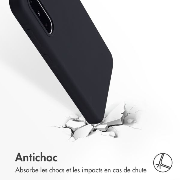 Accezz Coque Liquid Silicone Samsung Galaxy A36 / A56 - Noir
