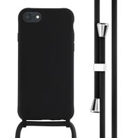 imoshion Coque en silicone avec cordon Apple iPhone SE (2022 / 2020) / 8 / 7 - Noir