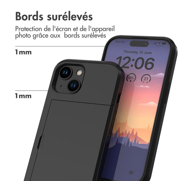 imoshion Coque arrière avec porte-cartes Apple iPhone 15 - Noir