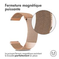 imoshion Bracelet magnétique milanais  - Connexion universelle 22 mm - Taille S - Rose Doré