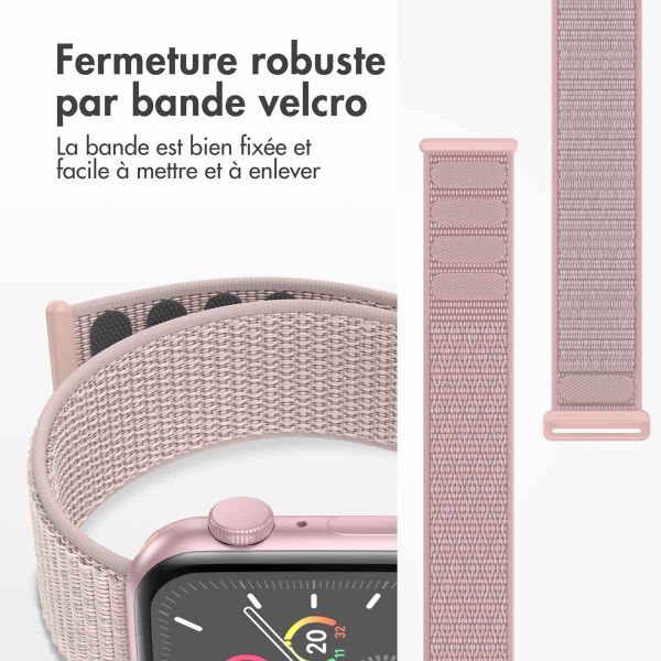 imoshion Bracelet en nylon Apple Watch | 38/40/41/42 mm - Light Pink