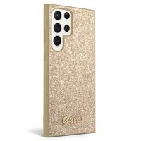 Guess Coque Glitter Flakes Samsung Galaxy S24 Ultra - Doré