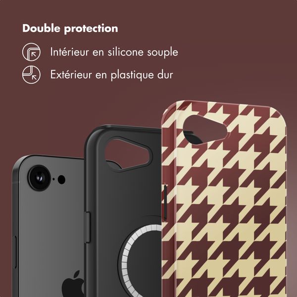 Selencia Coque arrière Vivid avec MagSafe Apple iPhone 17e / 16e - Pied-de-Poule