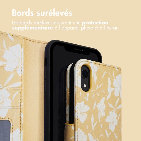 imoshion Étui de télephone portefeuille Design Apple iPhone Xr - Yellow Flowers