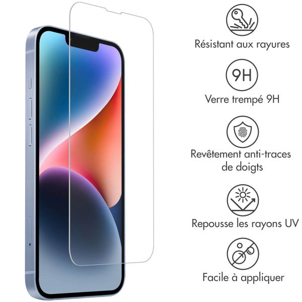 Accezz Protection d'écran en verre trempé 2-pack Apple iPhone 17e / 16e / 14 / 13 / 13 Pro