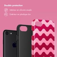 Selencia Coque arrière Vivid Apple iPhone SE (2022 / 2020) / 8 / 7 / 6(s) - Wave Vibes Lipstick