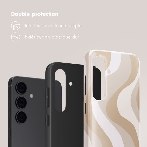 Selencia Coque arrière Vivid Samsung Galaxy S24 - Desert Waves Beige