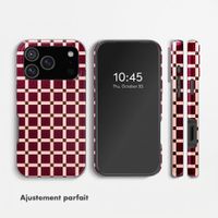 Selencia Coque arrière Vivid Apple iPhone 18 Pro / 17 Pro - Check This Burgundy