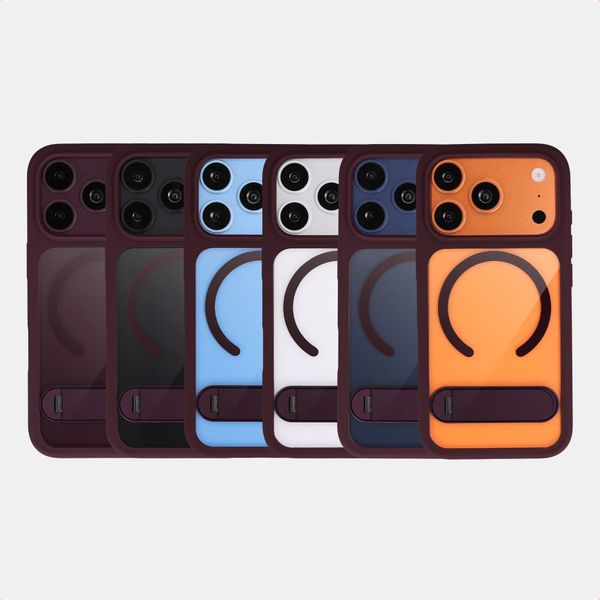 Accezz Coque arrière Hold avec MagSafe Apple iPhone 18 Pro / 17 Pro - Dark Cherry