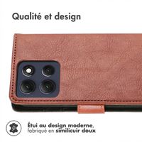 imoshion Étui de télephone portefeuille de luxe Motorola Moto G86 Power - Marron