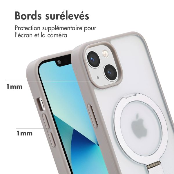 Accezz Coque Ring Stand avec MagSafe Apple iPhone 13 - Gris