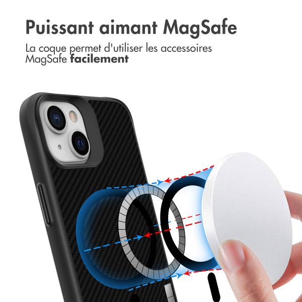 imoshion Rugged Hybrid Carbon Case avec MagSafe Apple iPhone 14 - Noir