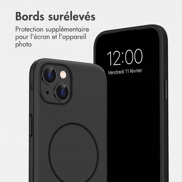 imoshion Coque arrière Color avec Thin MagSafe Ring Apple iPhone 14 / 13 - Noir