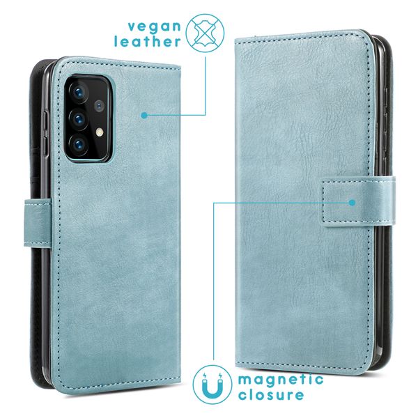 imoshion Étui de télephone portefeuille de luxe Samsung Galaxy A52(s) (5G/4G) - Bleu clair